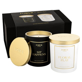 FORVR Mood Candle Duo Set in Sip Happens and Floral Play