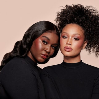Who models of color in black tops and Lys makeup. Lys makeup campaign photos.
